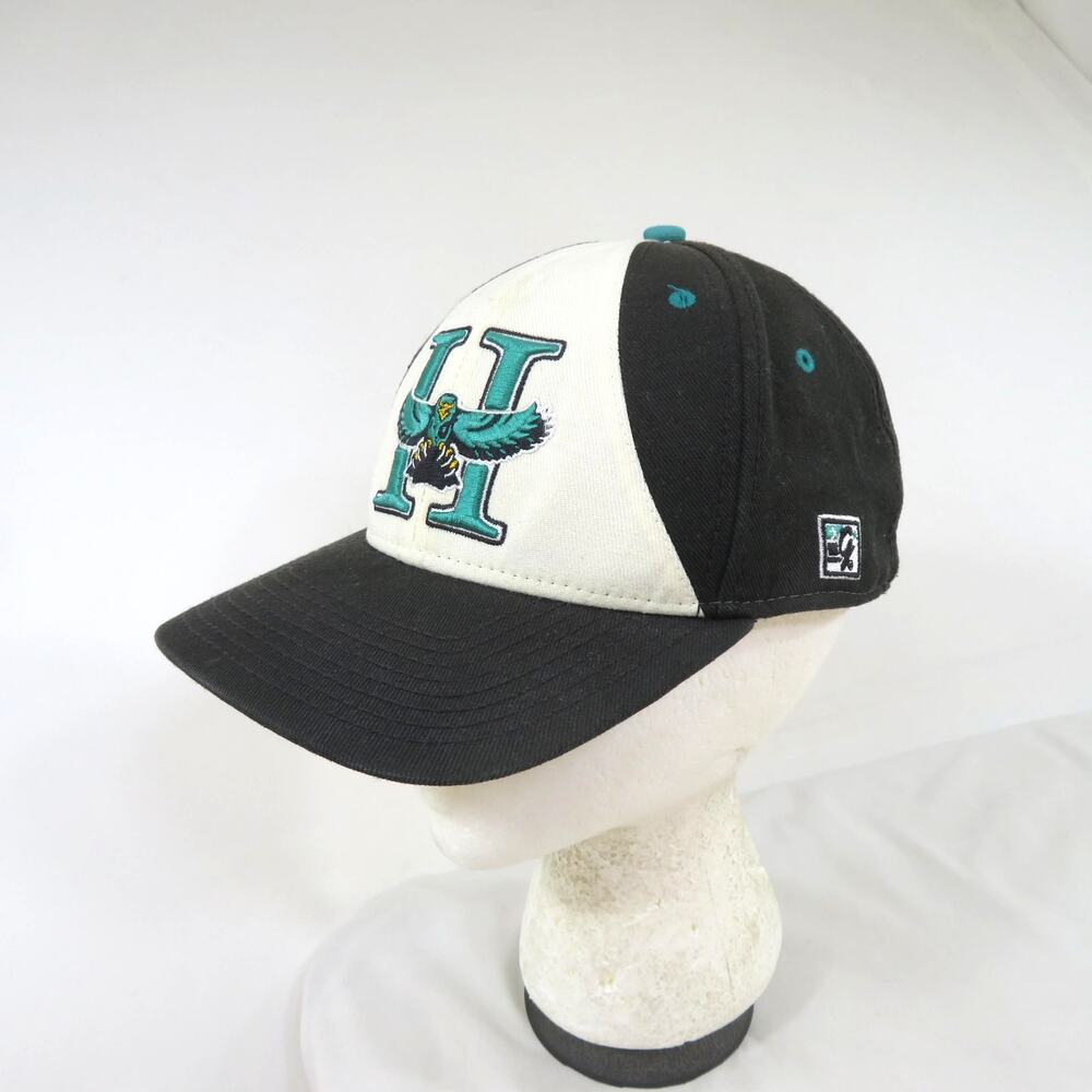 The Game Hagerstown Hawks? Hat Trucker Cap Black White Sz L-XL Adjustable 1990s